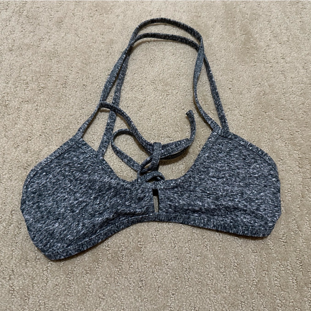 Jolyn Swimwear Vent Top in Heathered Gray